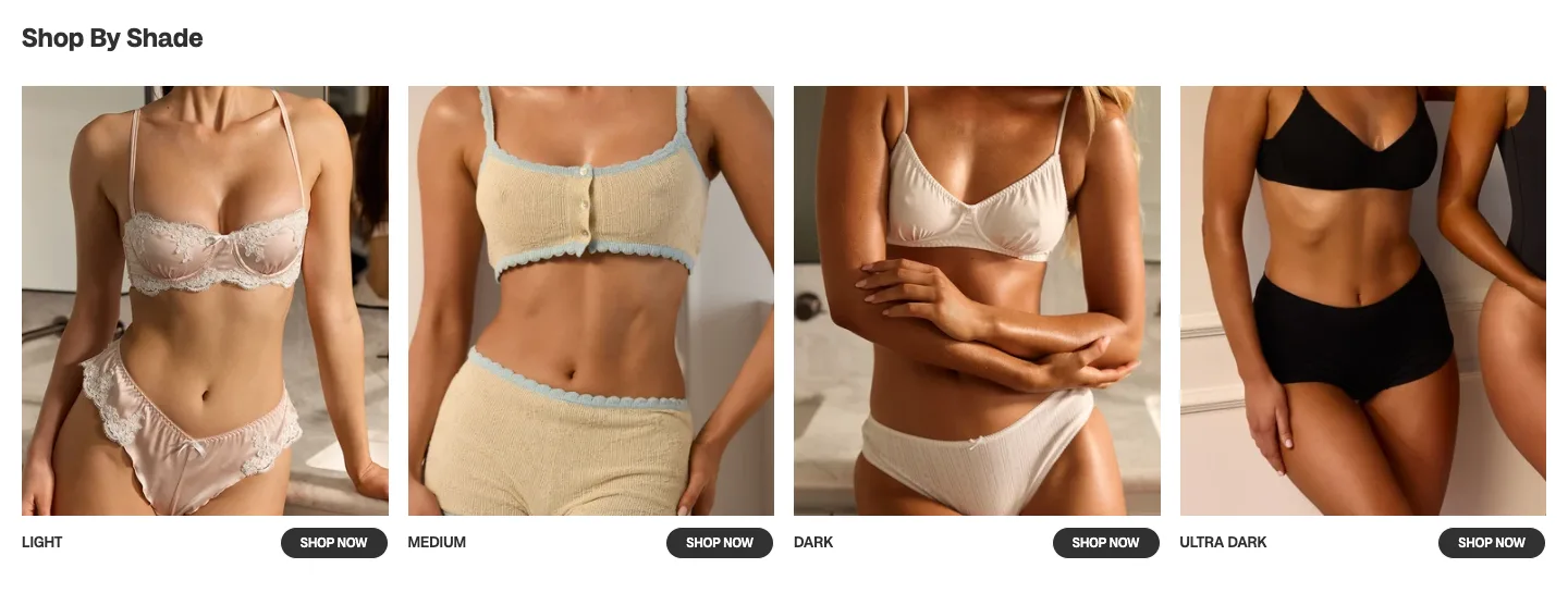 Shop by shade from Bali Body