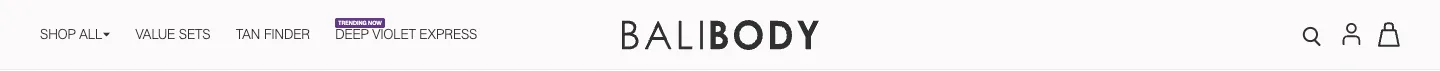 Header / navigation from Bali Body
