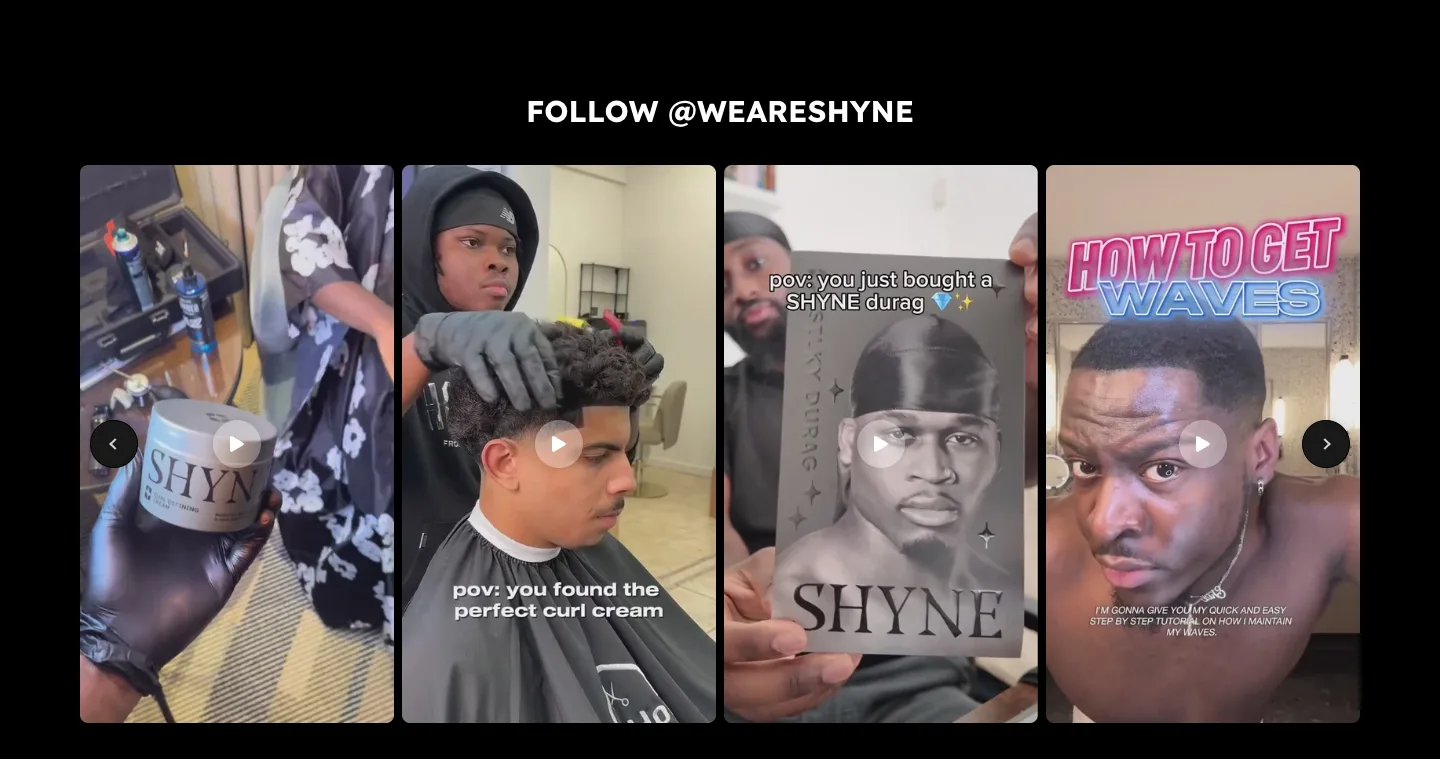 UGC gallery from SHYNE