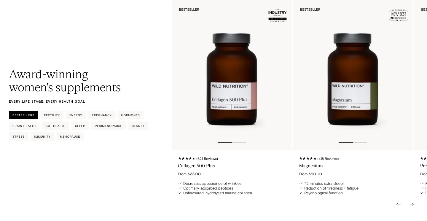 Featured products from Wild Nutrition