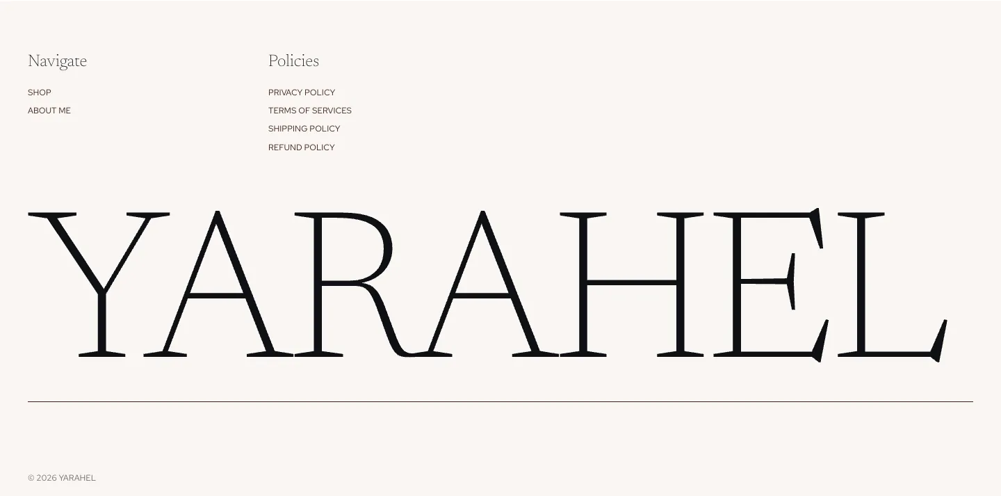 Footer from YARAHEL