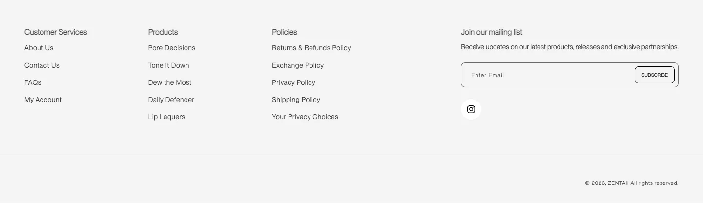 Customer Services from ZENTAII