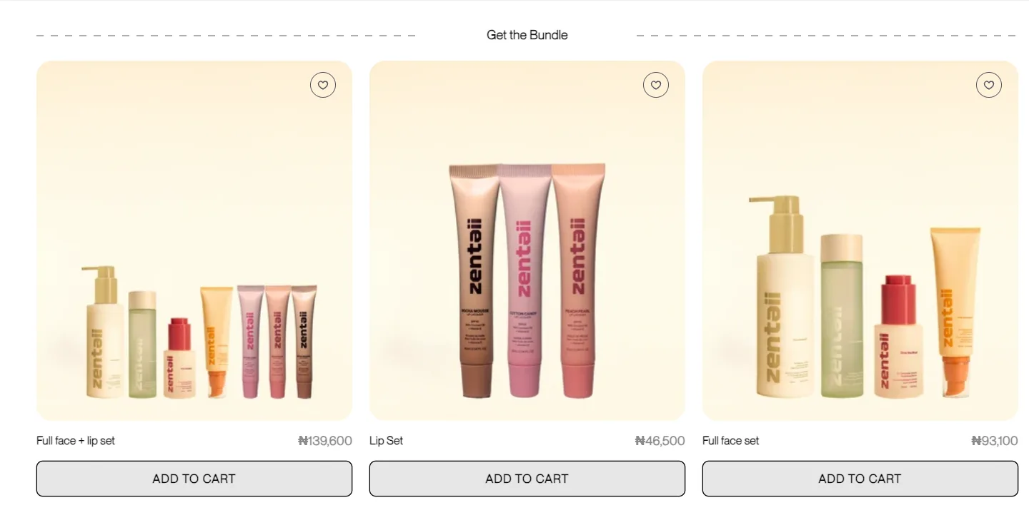 Full face + lip set from ZENTAII